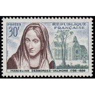 France Francia 1214 1959 Cent. de la muerte de Marceline Desbordes-Balmore MNH