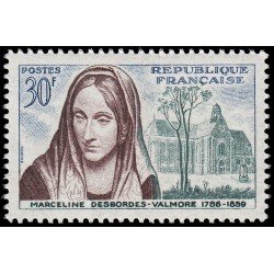 France Francia 1214 1959 Cent. de la muerte de Marceline Desbordes-Balmore MNH France Francia 1214 1959 Cent. de la muerte de Marceline Desbordes-Balmore MNH