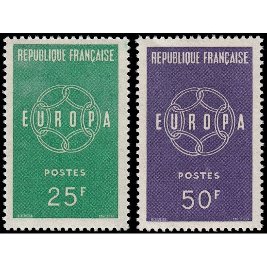 France Francia 1218/19 1959 Europa MNH