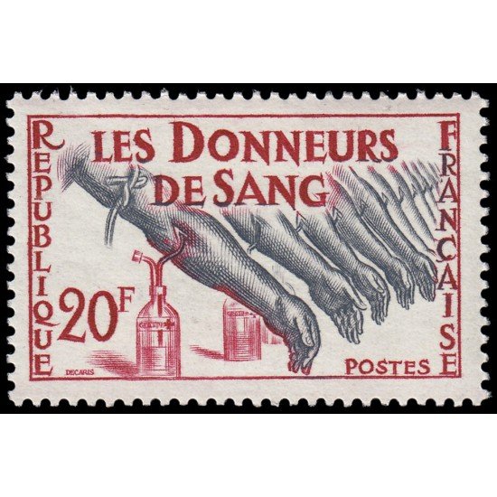 TEN/S France Francia 1220 1959 Homenaje a los donantes de sangre MNH TEN/S France Francia 1220 1959 Homenaje a los donantes de sangre MNH