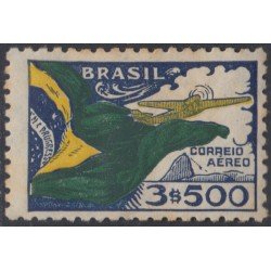 Brasil Brazil A-31 1933/39 Serie antigua Avión y bandera MNH Brasil Brazil A-31 1933/39 Serie antigua Avión y bandera MNH