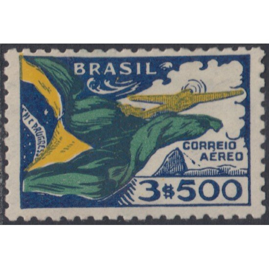 Brasil Brazil A-31a 1933/39 Serie antigua Avión y bandera MNH Brasil Brazil A-31a 1933/39 Serie antigua Avión y bandera MNH