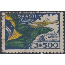 Brasil Brazil A-31 1933/39 Serie antigua Avión y bandera Usado Brasil Brazil A-31 1933/39 Serie antigua Avión y bandera Usado