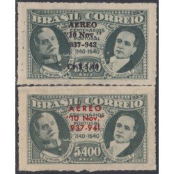 Brasil Brazil A-33/34 1941/42 General Carmona Dr Getulio Vargas MH Brasil Brazil A-33/34 1941/42 General Carmona Dr Getulio Vargas MH