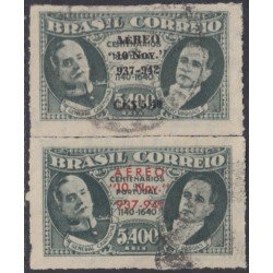 Brasil Brazil A-33/34 1941/42 General Carmona Dr Getulio Vargas Usado Brasil Brazil A-33/34 1941/42 General Carmona Dr Getulio Vargas Usado