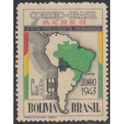 Brasil Brazil A-36 1943 Visita del Presidente Penaranda de Bolivia MNH Brasil Brazil A-36 1943 Visita del Presidente Penaranda de Bolivia MNH