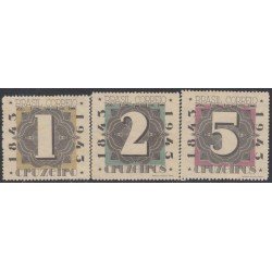 Brasil Brazil A-37/39 1943 Centenario del sello MH Brasil Brazil A-37/39 1943 Centenario del sello MH