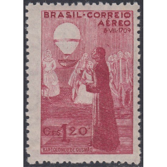 Brasil Brazil A-46 1944 Semana de la aviación Padre Bartolomé de Gusmao MH Brasil Brazil A-46 1944 Semana de la aviación Padre Bartolomé de Gusmao MH