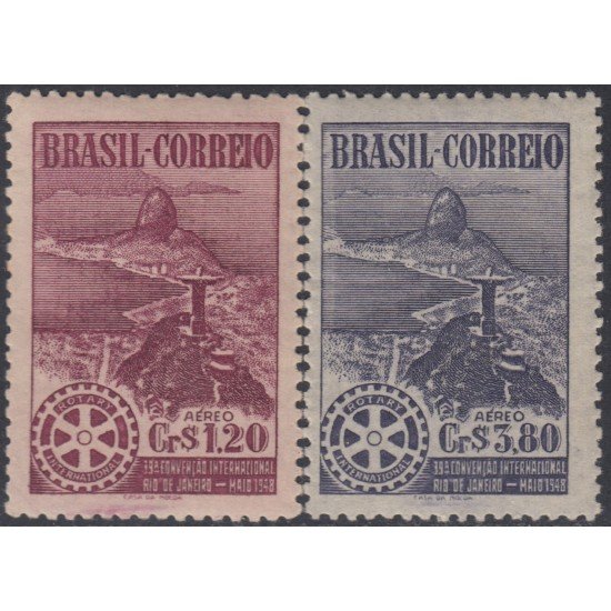 Brasil Brazil A-52/53 1947 39º Convención de Rotary International Río de Janeiro MH Brasil Brazil A-52/53 1947 39º Convención de Rotary International Río de Janeiro MH