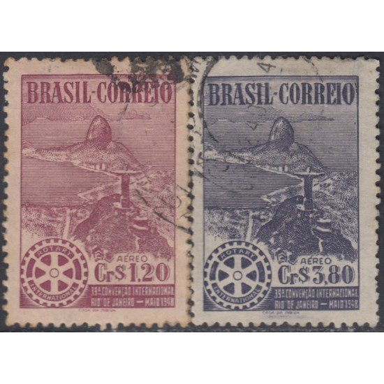 Brasil Brazil A-52/53 1947 39º Convención de Rotary International de Río Usados Brasil Brazil A-52/53 1947 39º Convención de Rotary International de Río Usados