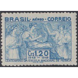 Brasil Brazil A-56 1948 Centenario de la Escuela Nacional de Música MH Brasil Brazil A-56 1948 Centenario de la Escuela Nacional de Música MH