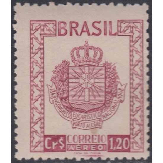 Brasil Brazil A-58 1948 V Congreso Eucarístico de Porto Alegre MH Brasil Brazil A-58 1948 V Congreso Eucarístico de Porto Alegre MH