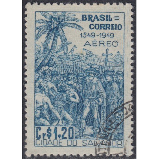 Brasil Brazil A-60 1949 4º Centenario de la Villa del Salvador Usado