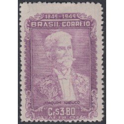 Brasil Brazil A-63 1949 100 Años del nacimiento de Joaquín Nabuco de Aranjo MH Brasil Brazil A-63 1949 100 Años del nacimiento de Joaquín Nabuco de Aranjo MH
