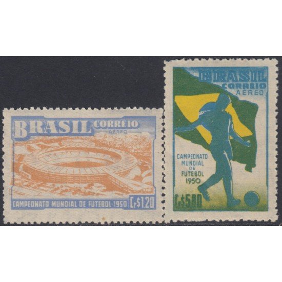 Brasil Brazil A-64/65 1950 Copa del mundo de Fútbol Estadio Municipal MNH Brasil Brazil A-64/65 1950 Copa del mundo de Fútbol Estadio Municipal MNH