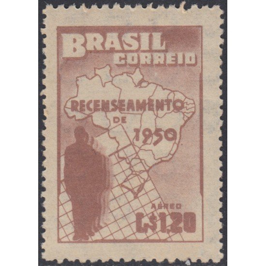 Brasil Brazil A-66 1950 6º Censo General MNH Brasil Brazil A-66 1950 6º Censo General MNH