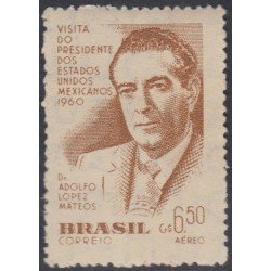 Brasil Brazil A-80 1960 Visita del Presidente de México Adolfo López Mateo MNH Brasil Brazil A-80 1960 Visita del Presidente de México Adolfo López Mateo MNH
