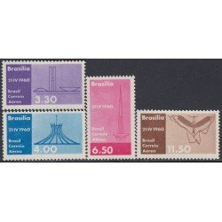 Brasil Brazil A-83/86 1960 Inauguración de la nueva capital Brasilia MNH Brasil Brazil A-83/86 1960 Inauguración de la nueva capital Brasilia MNH