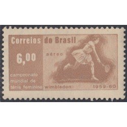 Brasil Brazil A-91 1960 Campeonato mundial de tenis femenino María de Bueno MH Brasil Brazil A-91 1960 Campeonato mundial de tenis femenino María de Bueno MH