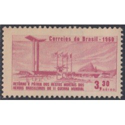 Brasil Brazil A-92 1960 Retorno de los héroes caídos en la II Guerra Mundial MNH Brasil Brazil A-92 1960 Retorno de los héroes caídos en la II Guerra Mundial MNH