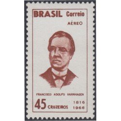 Brasil Brazil A-95 1966 150 Años del nacimiento de Francisco Adolfo Varnhagen MH Brasil Brazil A-95 1966 150 Años del nacimiento de Francisco Adolfo Varnhagen MH