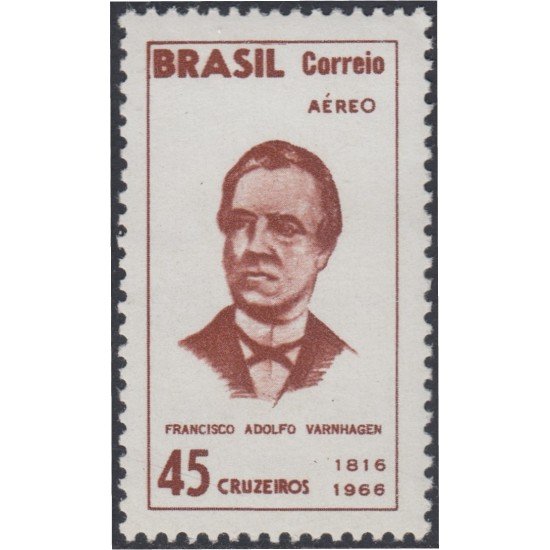 Brasil Brazil A-95 1966 150 Años del nacimiento de Francisco Adolfo Varnhagen MH Brasil Brazil A-95 1966 150 Años del nacimiento de Francisco Adolfo Varnhagen MH