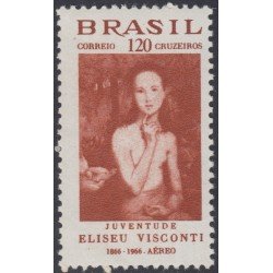 Brasil Brazil A-100 1966 100 Años del nacimiento del pintor Eliseu Visconti MNH Brasil Brazil A-100 1966 100 Años del nacimiento del pintor Eliseu Visconti MNH