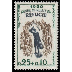 France Francia 1253 1960 Año mundial de los refugiados MNH France Francia 1253 1960 Año mundial de los refugiados MNH