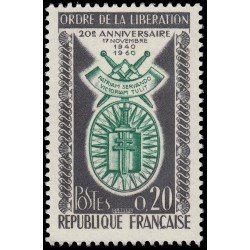 France Francia 1272 1960 20 aniv. de la Orden de la Liberación MNH