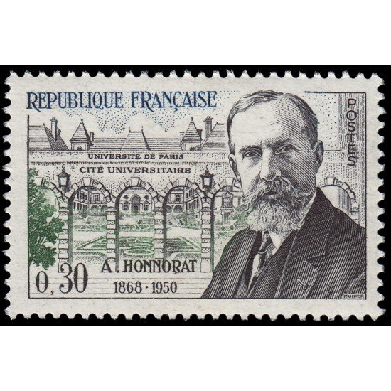 France Francia 1277 1960 10 aniv. de la muerte de André Honnorat MNH