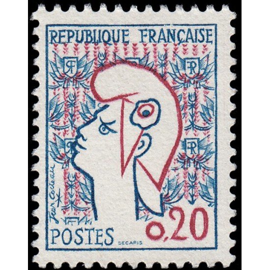 France Francia 1282 1961 Marianne de Cocteau MNH