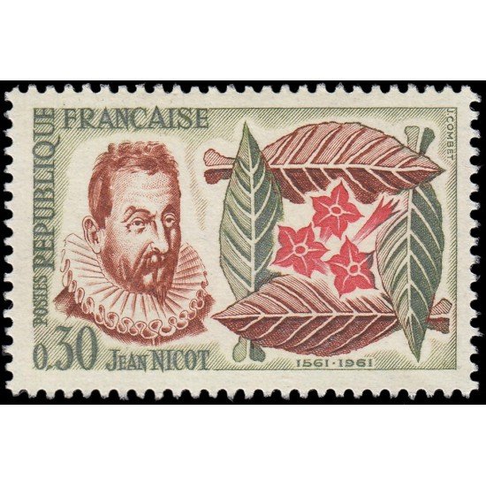 France Francia 1286 1961 4 Centenario de la introducción del tabaco MNH France Francia 1286 1961 4 Centenario de la introducción del tabaco MNH