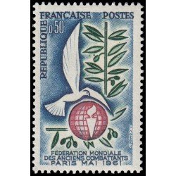 France Francia 1292 1961 Reuniónn en París de la Federación mundial de antiguos combatientes MNH