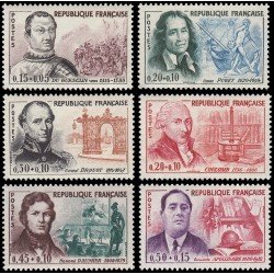 France Francia 1295/00 1961 Celebridades MNH
