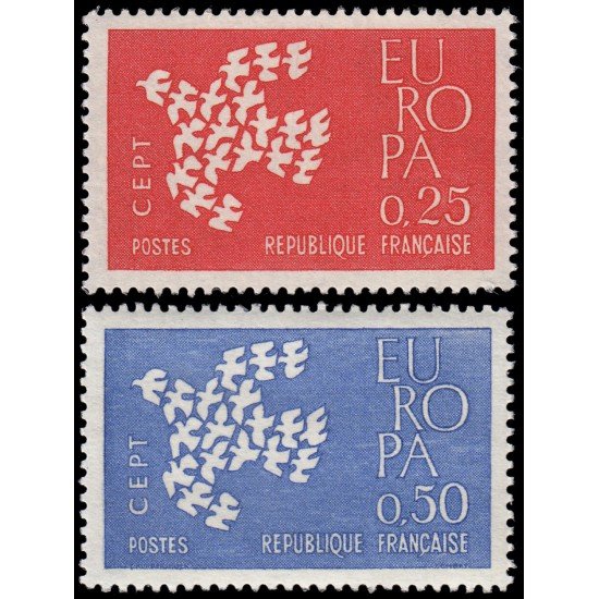 France Francia 1309/10 1961 Europa MNH France Francia 1309/10 1961 Europa MNH