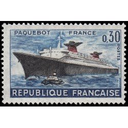 France Francia 1325 1962 Primer viaje del barco France MNH