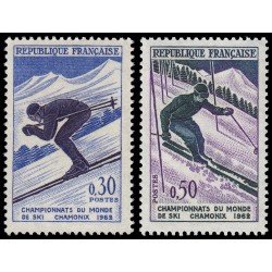 OLI2/S France Francia 1326/27 1962  Campeonatos del mundo de esquí en Chamonix MNH