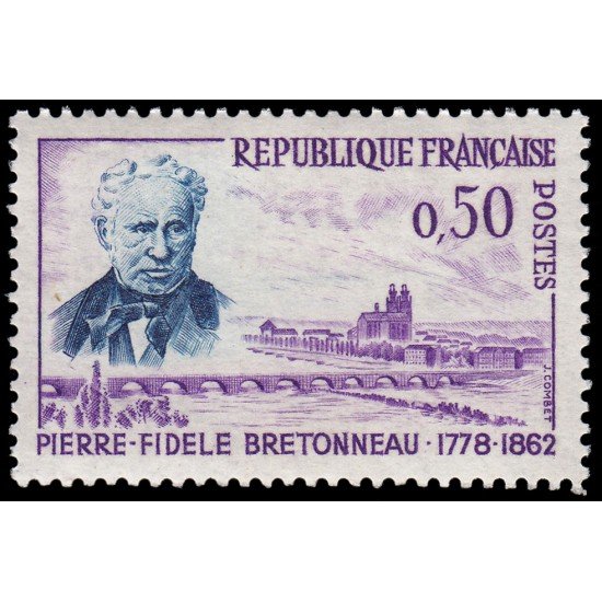 MED/S France Francia 1328 1962 Centenario de la muerte de Dr. Pierre-Fidèle Bretonneau MNH