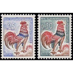 France Francia 1331/31A 1962 Gallo de Decaris MNH France Francia 1331/31A 1962 Gallo de Decaris MNH