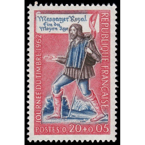 France Francia 1332 1962 Día del sello Sorteo a favor de la Cruz Roja MNH