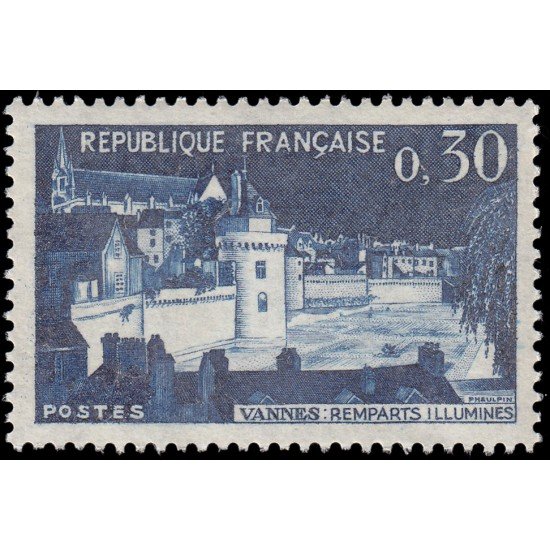 France Francia 1333 1962 Murallas iluminadas de Vannes MNH France Francia 1333 1962 Murallas iluminadas de Vannes MNH