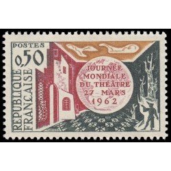 France Francia 1334 1962 Día mundial del teatro MNH France Francia 1334 1962 Día mundial del teatro MNH
