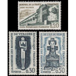 France Francia 1335/37 1962 Montes de la resistencia MNH France Francia 1335/37 1962 Montes de la resistencia MNH