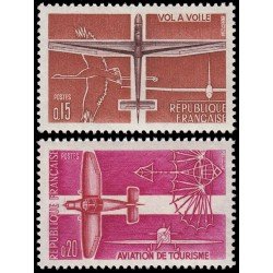 France Francia 1340/41 1962 Aviación ligera y deportiva MNH France Francia 1340/41 1962 Aviación ligera y deportiva MNH