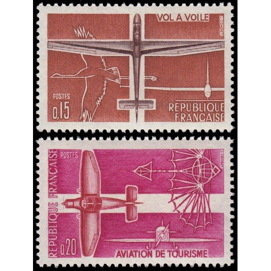 France Francia 1340/41 1962 Aviación ligera y deportiva MNH