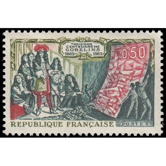 France Francia 1343 1962 Tricentenario de la fábrica de los Gobelins MNH France Francia 1343 1962 Tricentenario de la fábrica de los Gobelins MNH