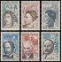 France Francia 1345/50 1962 Celebridades Sorteo a favor de la Cruz Roja MNH