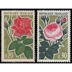 France Francia 1356/57 1962 Rosas MNH France Francia 1356/57 1962 Rosas MNH