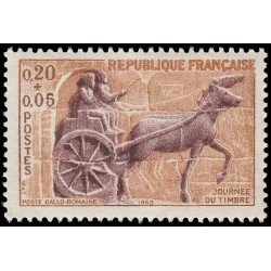 France Francia 1378 1963 Día del sello Sorteo a favor de la Cruz Roja MNH