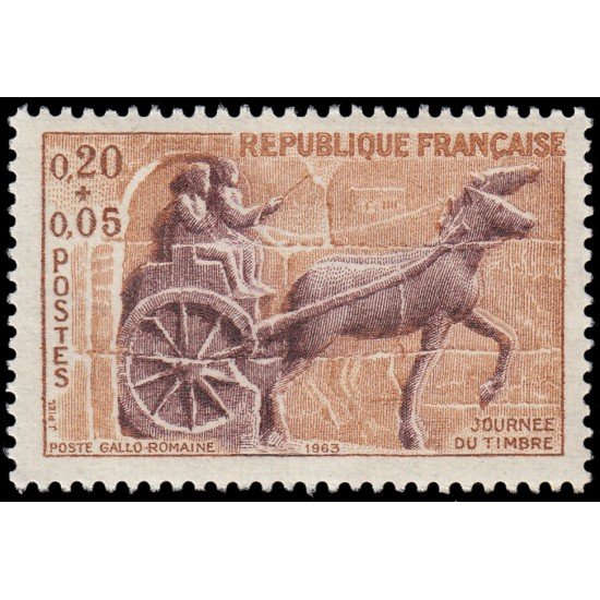 France Francia 1378 1963 Día del sello Sorteo a favor de la Cruz Roja MNH